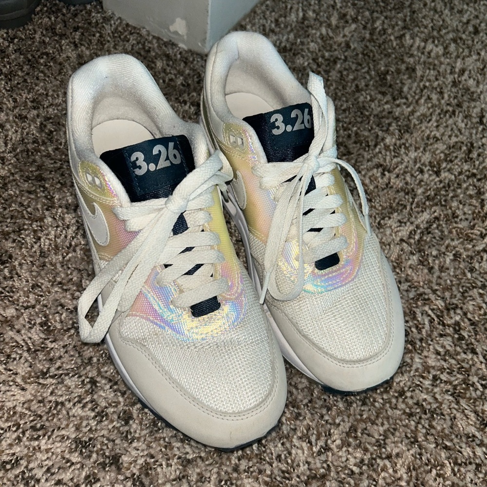 Nike White Iridescent Sneakers